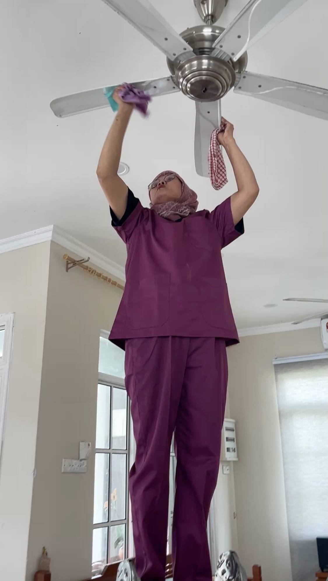 Professional cleaning team member